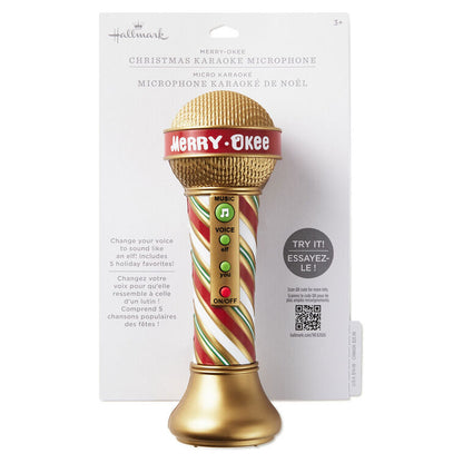 Hallmark 2025 Merry-Okee Christmas Interactive Microphone