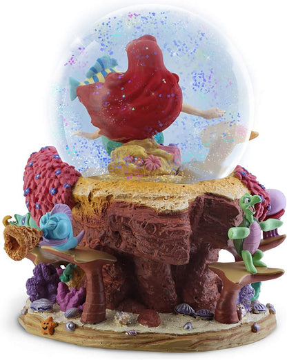 Disney The Little Mermaid Ariel and Flounder Musical Glitter Globe