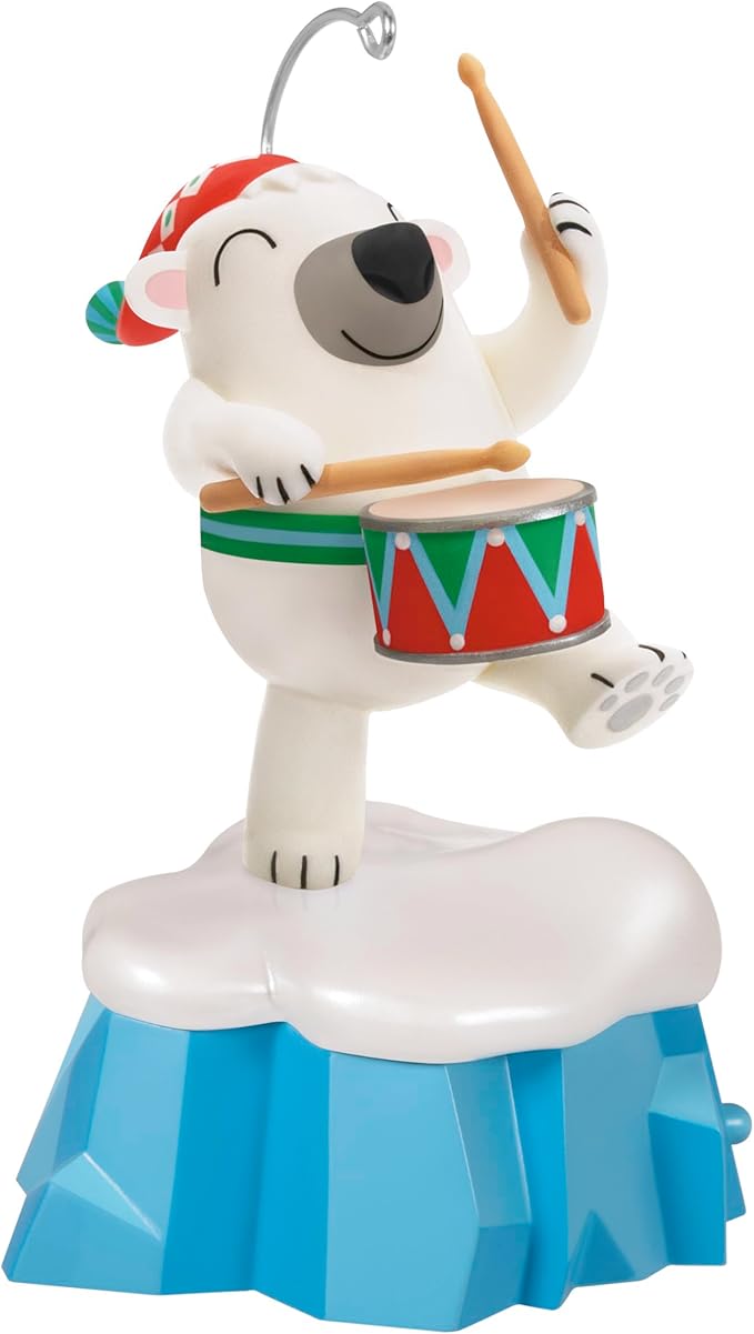 Hallmark Keepsake Christmas Ornament 2024, Little Drummer Bear Musical, Gifts for Musicians