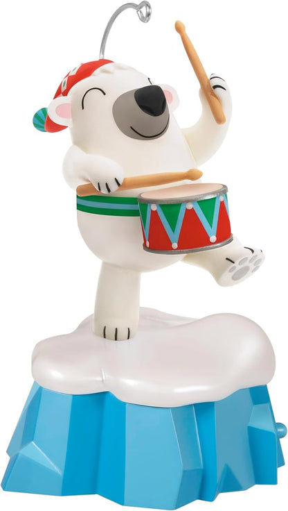 Hallmark Keepsake Christmas Ornament 2024, Little Drummer Bear Musical, Gifts for Musicians