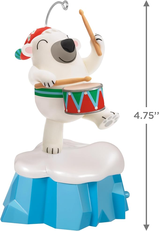 Hallmark Keepsake Christmas Ornament 2024, Little Drummer Bear Musical, Gifts for Musicians