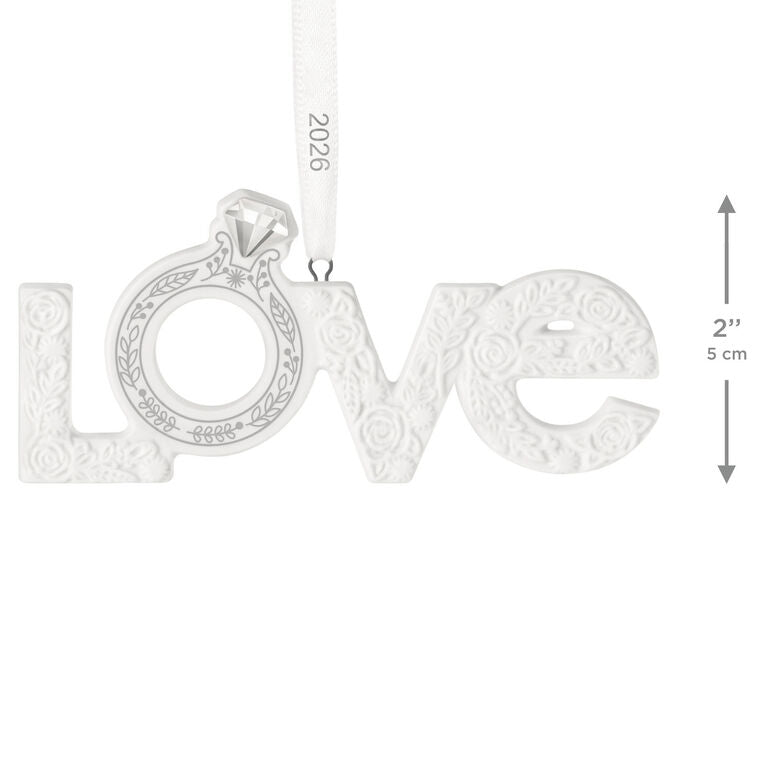 Hallmark Christmas Ornament Our Engagement 2026 Porcelain Ornament