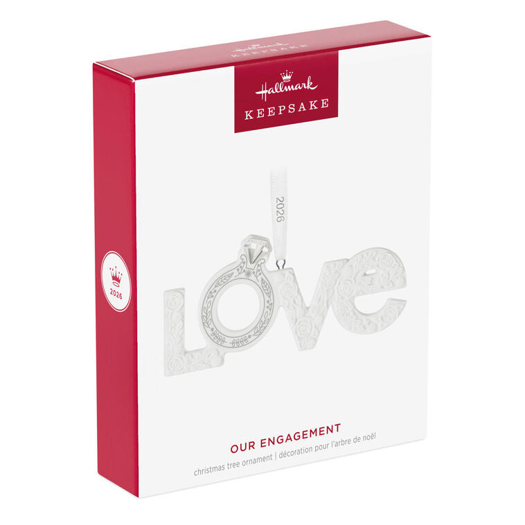 Hallmark Christmas Ornament Our Engagement 2026 Porcelain Ornament