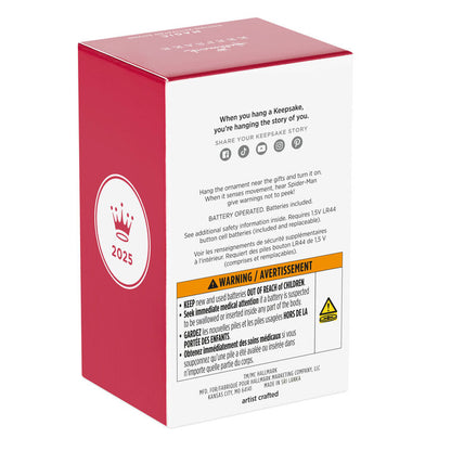 Hallmark Keepsake Christmas Ornament 2025, Marvel Spider-Man Peekbuster with Motion-Activated Sound, Gifts for Marvel Fans - BCGiftMall