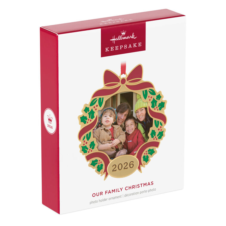 Hallmark Christmas Ornament Our Family Christmas 2026 Photo Frame Metal Ornament