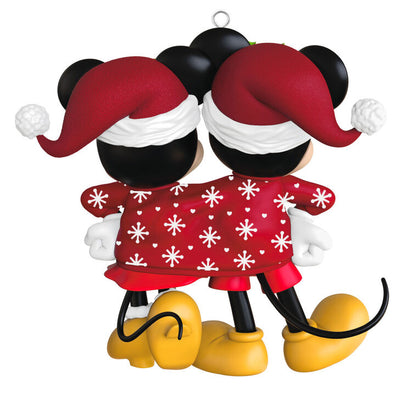 Hallmark Keepsake Christmas 2025 Disney Mickey and Minnie Sweater-Sharing Sweethearts Ornament