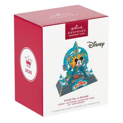 Hallmark 2026 Christmas Ornament Disney California Adventure Park 25th Anniversary Pixar Pal-A-Round Ornament With Light