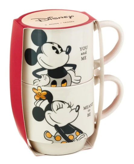 Disney Mickey and Minnie You and Me Stacking Mugs, Set of 2