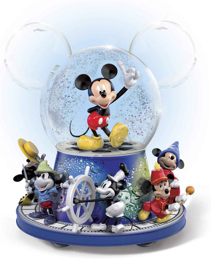 Disney Mickey Mouse Bradford Exchange Glitter Globe With Motion And Music