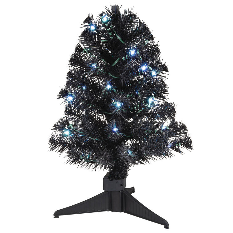 Hallmark Mini ShowToppers Black Christmas Tree With Light, 17"