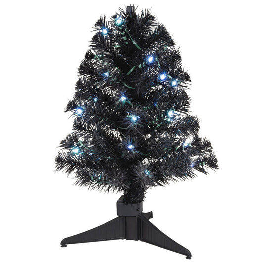 Hallmark Mini ShowToppers Black Christmas Tree With Light, 17"