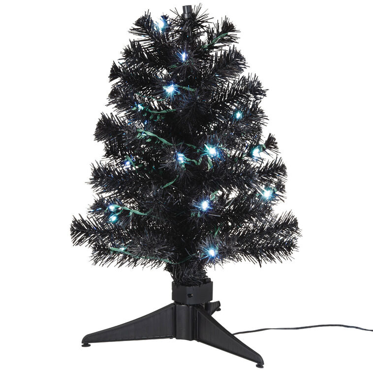 Hallmark Mini ShowToppers Black Christmas Tree With Light, 17"