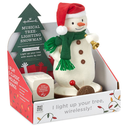 Hallmark 2025 Musical Tree-Lighting Snowman Plush, 10.5"