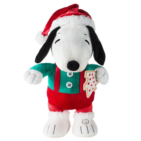 Hallmark Peanuts® Santa Snoopy With Cookie Plush With Sound and Motion, 12"