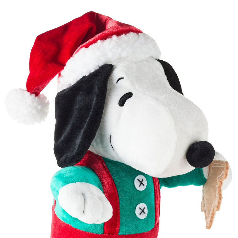 Hallmark Peanuts® Santa Snoopy With Cookie Plush With Sound and Motion, 12"