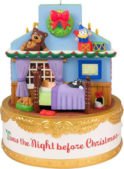 Hallmark Keepsake Christmas Ornament 2026, The Night Before Christmas with Light, Sound and Motion, Gifts for Christmas Lovers