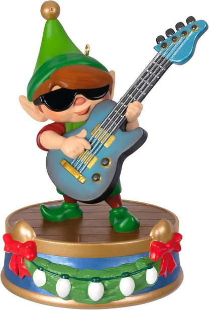 Hallmark Keepsake Christmas Ornament 2024, North Pole Tree Trimmers Band Collection Gil On Guitar Musical with Light, Music Gifts
