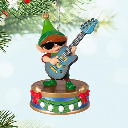 Hallmark Keepsake Christmas Ornament 2024, North Pole Tree Trimmers Band Collection Gil On Guitar Musical with Light, Music Gifts