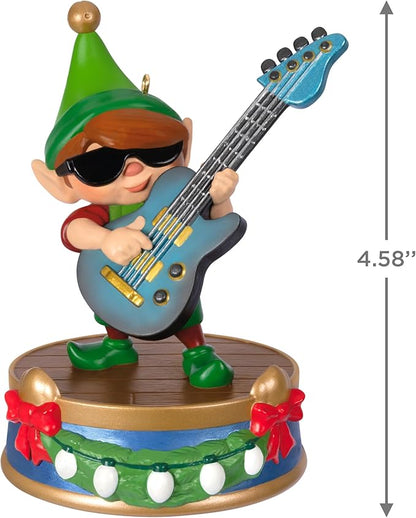 Hallmark Keepsake Christmas Ornament 2024, North Pole Tree Trimmers Band Collection Gil On Guitar Musical with Light, Music Gifts