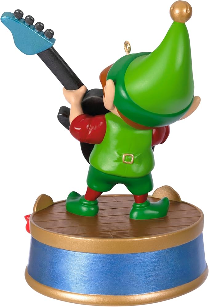 Hallmark Keepsake Christmas Ornament 2024, North Pole Tree Trimmers Band Collection Gil On Guitar Musical with Light, Music Gifts