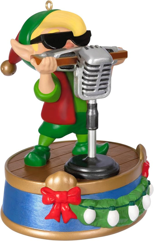 Hallmark Keepsake Christmas Ornament 2024, North Pole Tree Trimmers Band Collection Hank On Harmonica Musical with Light, Music Gifts