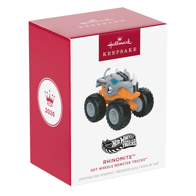 Hallmark 2026 Christmas Ornament Hot Wheels Monster Trucks Rhinomite