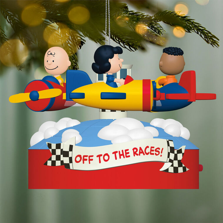 Hallmark 2026 Christmas The Peanuts Gang Off to the Races! Musical Ornament With Motion