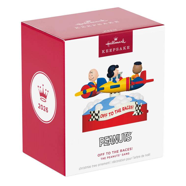 Hallmark 2026 Christmas The Peanuts Gang Off to the Races! Musical Ornament With Motion