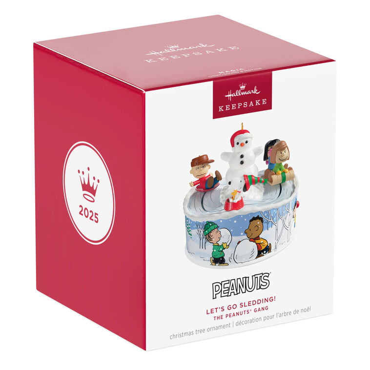 Hallmark Keepsake Christmas Ornament 2025, The Peanuts Gang Let's Go Sledding! Musical with Light and Motion, Gifts for Peanuts Fans - BCGiftMall