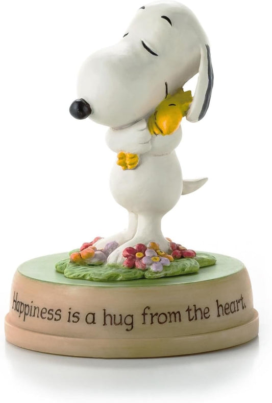 Hallmark Peanuts Happiness is a Hug from The Heart Snoopy and Woodstock Figurine