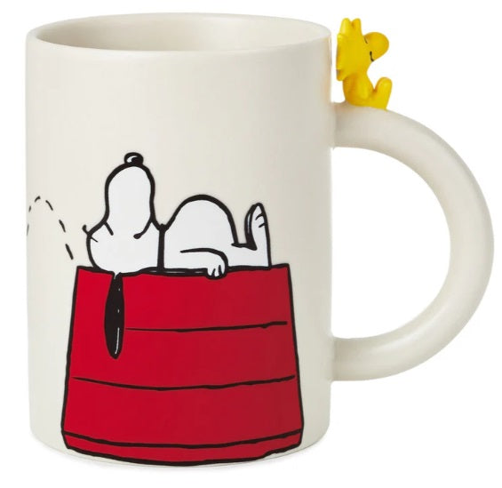 Hallmark Peanuts Dimensional Snoopy and Woodstock Mug
