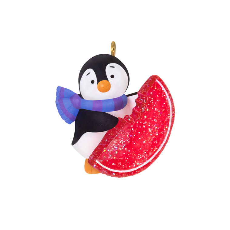 2026 Hallmark Christmas Mini Petite Penguins A Sweet Treat Ornament, 1"
