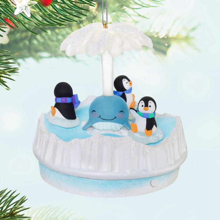 Hallmark Keepsake Christmas Ornament 2025, Playful Penguins Musical with Light and Motion - BCGiftMall