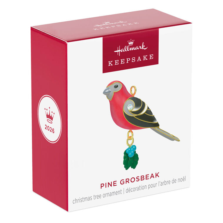 2026 Hallmark Christmas Ornament Mini Pine Grosbeak Ornament, 1"