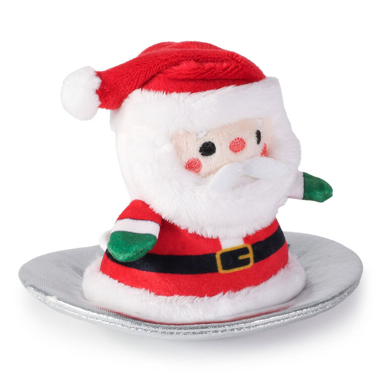 Hallmark Sledding Santa Zip-Along Plush Toy, 5"
