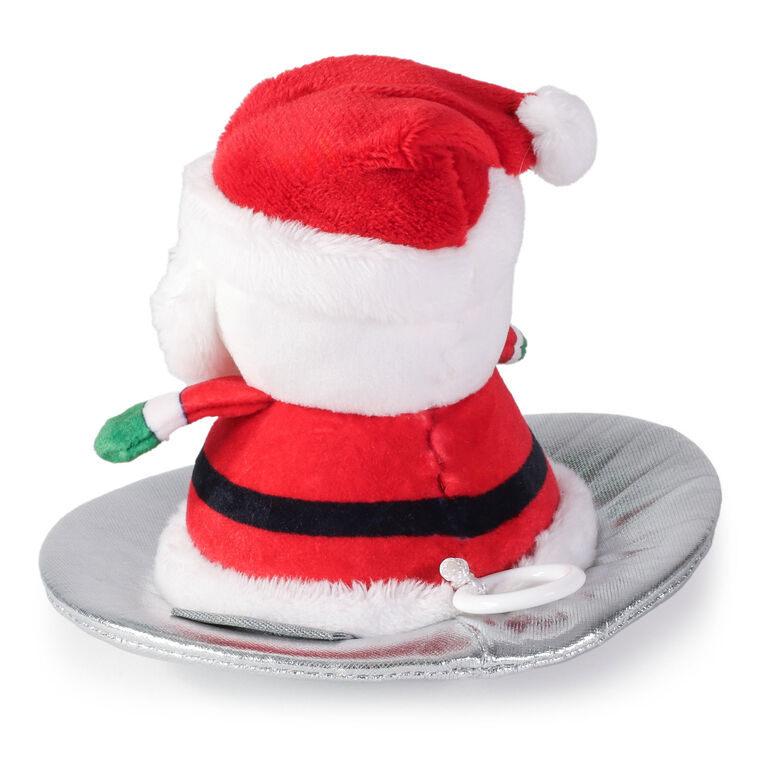 Hallmark Sledding Santa Zip-Along Plush Toy, 5"