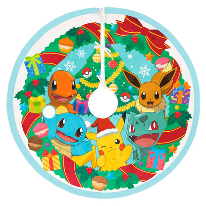 Hallmark Pokémon Holiday Fabric Christmas Tree Skirt, 48"