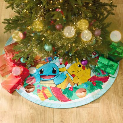 Hallmark Pokémon Holiday Fabric Christmas Tree Skirt, 48"