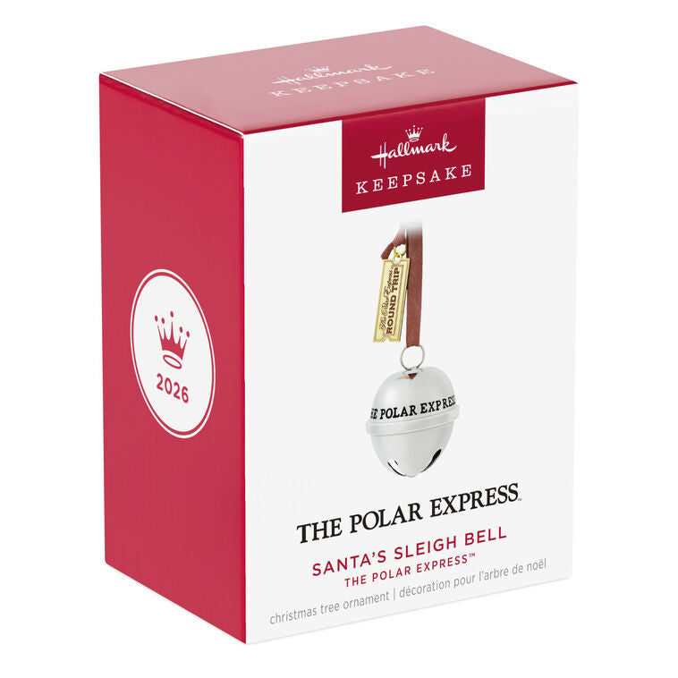 Hallmark Keepsake Christmas Ornament 2026, The Polar Express Santa's Sleigh Bell 2026, Metal, Christmas Movie Gifts
