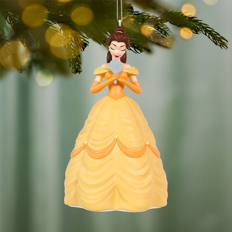 Hallmark Keepsake Christmas Disney Beauty and the Beast 35th Anniversary Belle With the Enchanted Mirror Ornament
