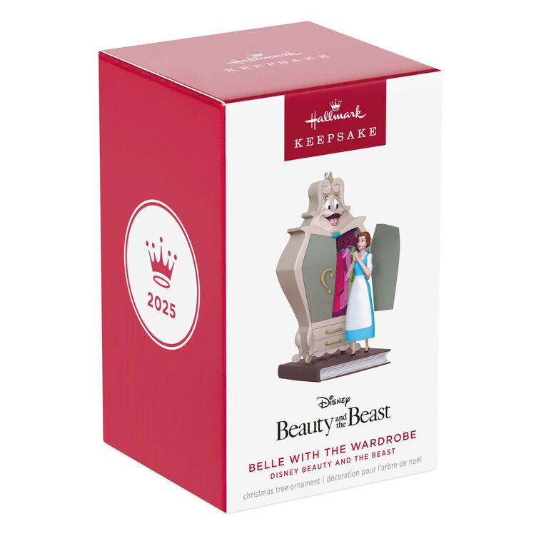Hallmark Keepsake Christmas 2025 Disney Beauty and the Beast Belle With the Wardrobe Ornament
