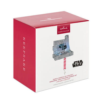 Hallmark Star Wars: A New Hope™ Darth Vader's TIE Fighter™ Ornament and Stocking Hanger Set With Light and Sound