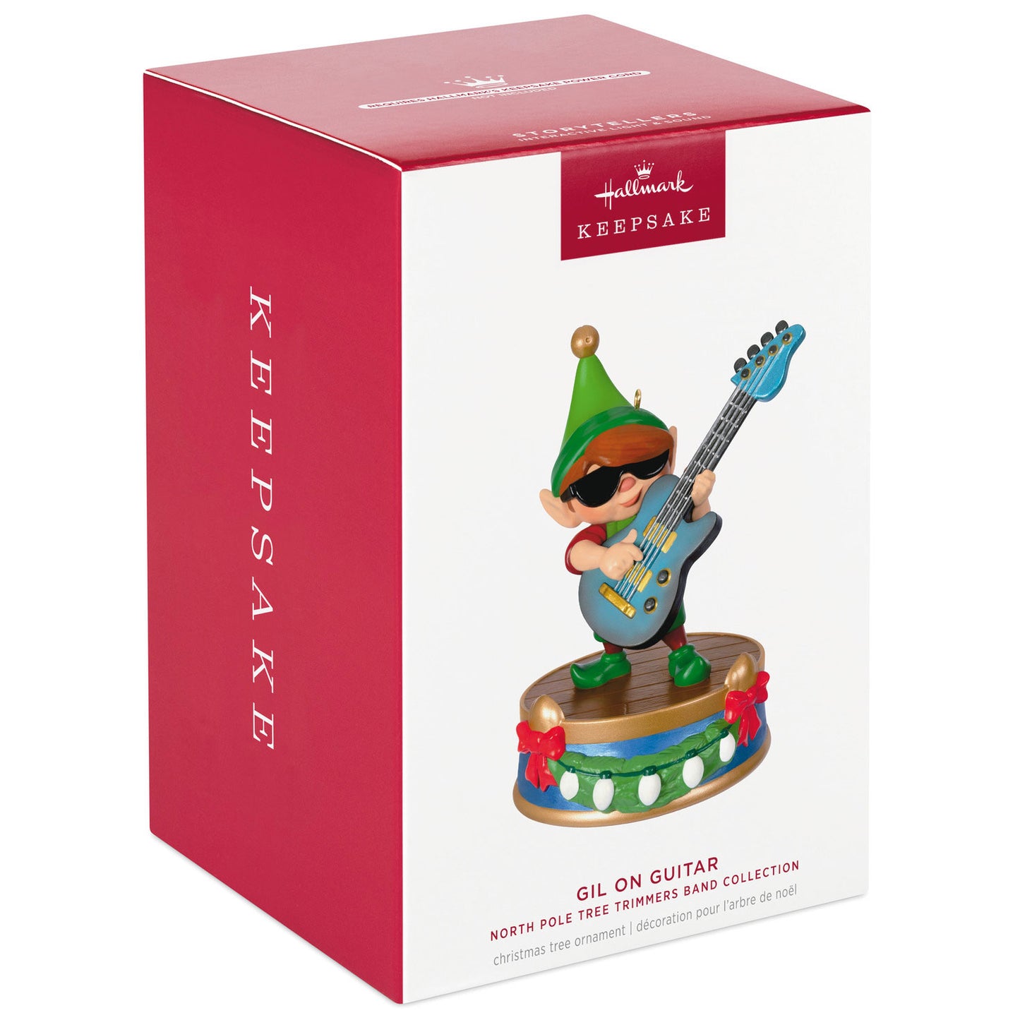 Hallmark North Pole Tree Trimmers Band Collection Gil On Guitar Musical Ornament With Light