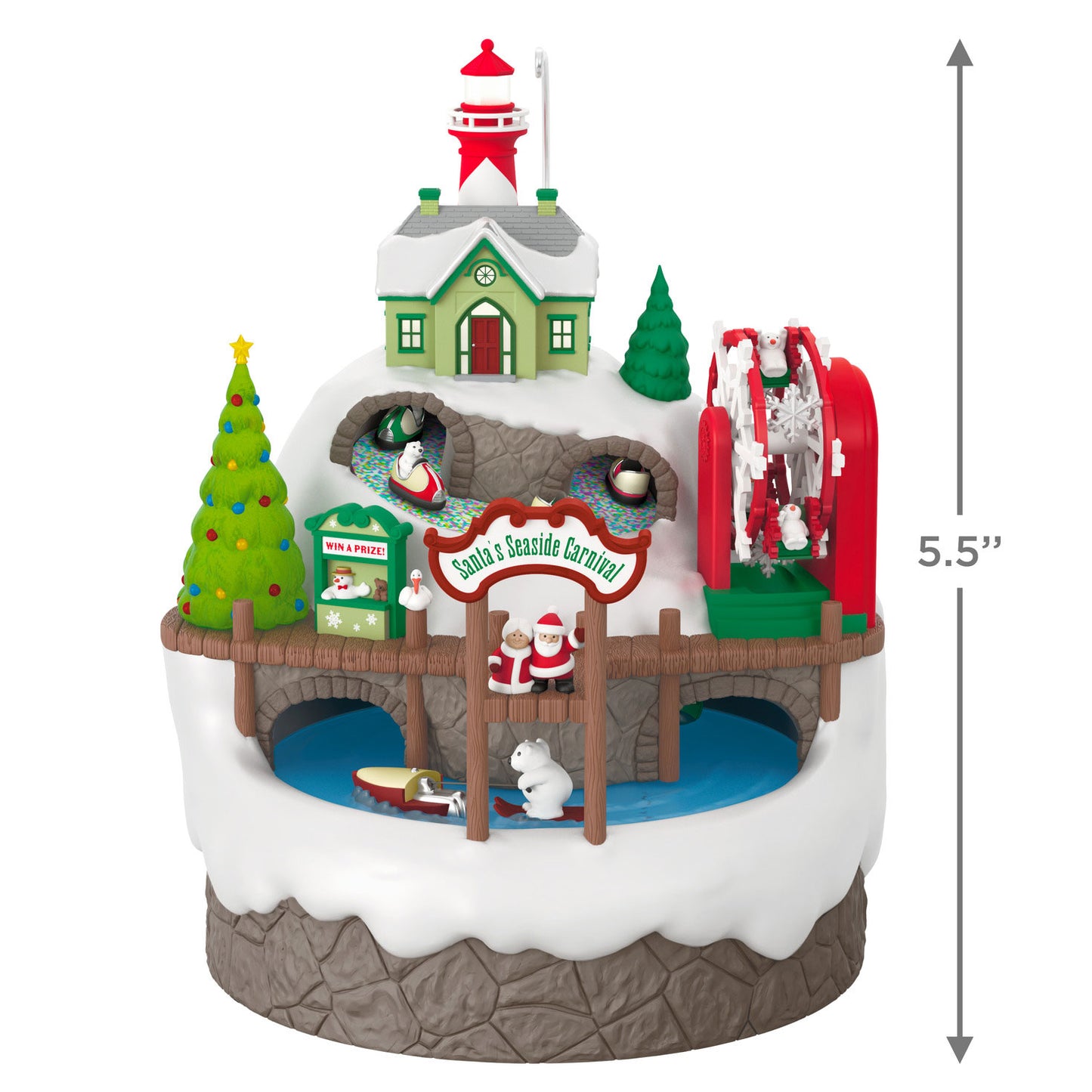 Hallmark Santa's Seaside Carnival Musical Ornament With Light and Motion