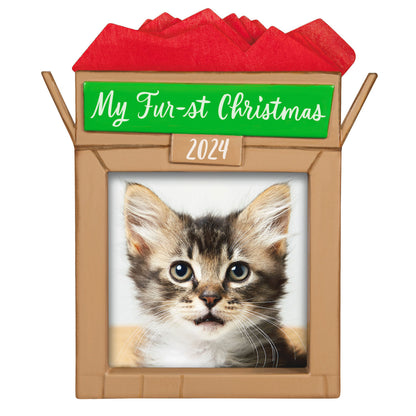 Hallmark 2024 Photo Frame Ornament Pet's Fur-st Christmas