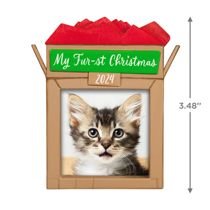 Hallmark 2024 Photo Frame Ornament Pet's Fur-st Christmas