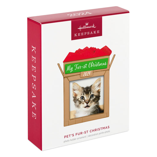 Hallmark 2024 Photo Frame Ornament Pet's Fur-st Christmas