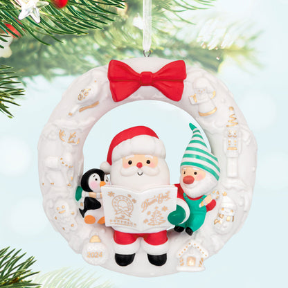 Hallmark Wreath of Memories 2024 Porcelain Ornament