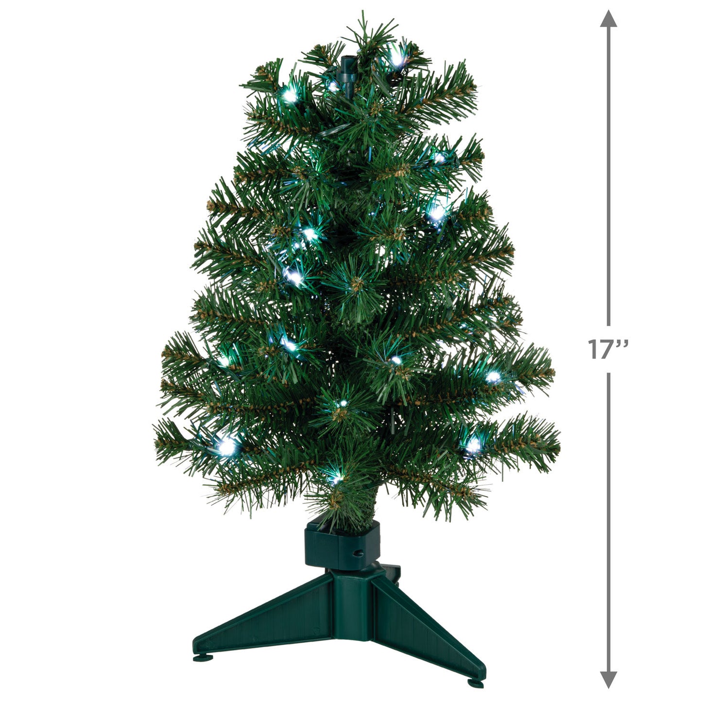 Hallmark Mini ShowToppers Evergreen Christmas Tree With Light, 17"