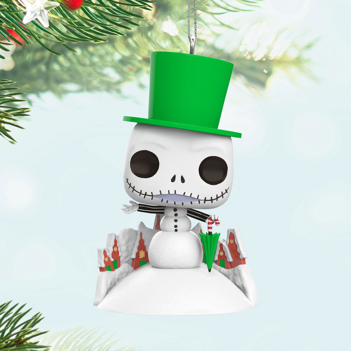 Hallmark 2024 Disney Tim Burton's The Nightmare Before Christmas Jack Skellington Snowman Funko POP!® Ornament